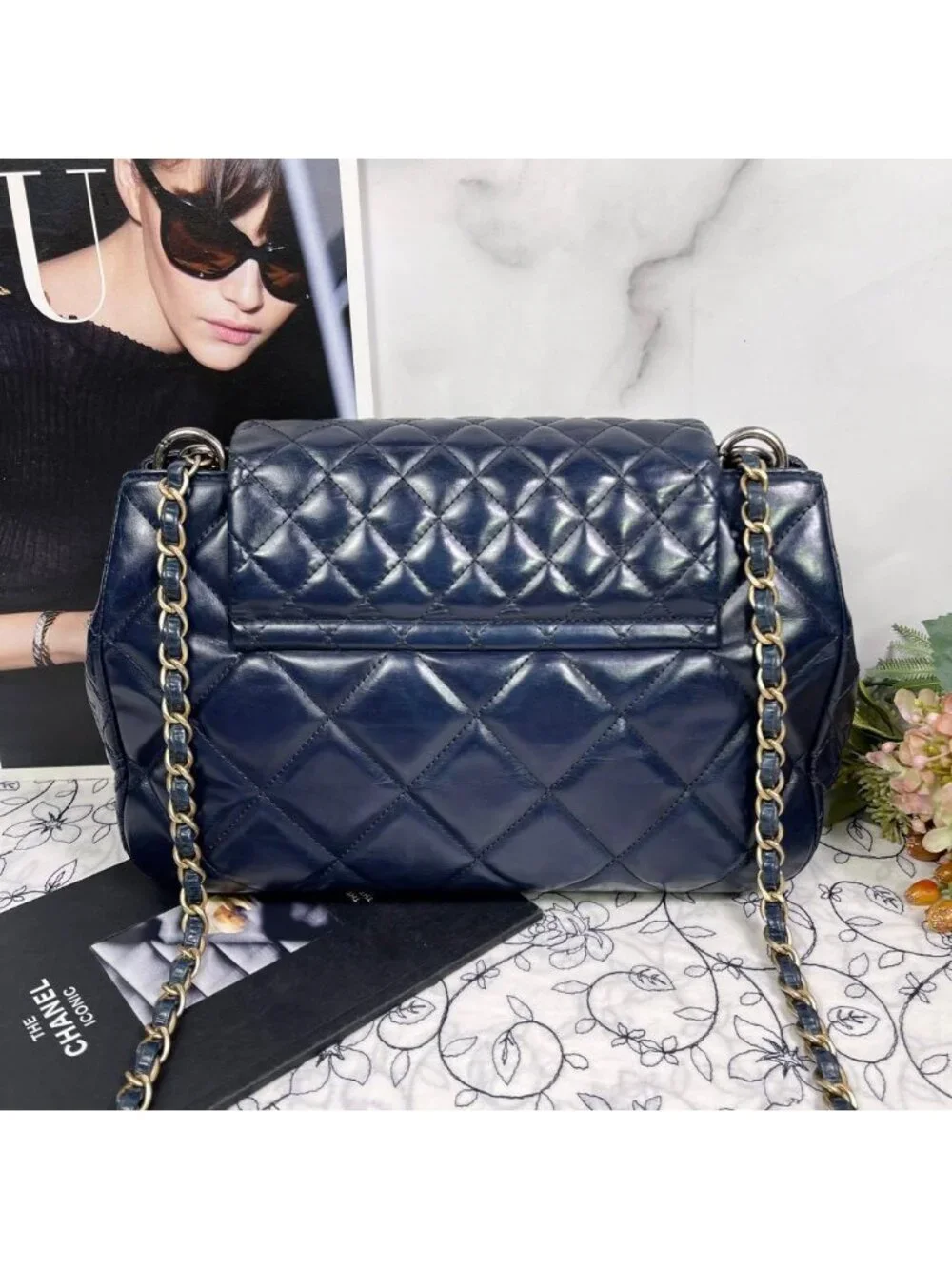 Chanel Quilted Chain Shoulder Bag Lambskin